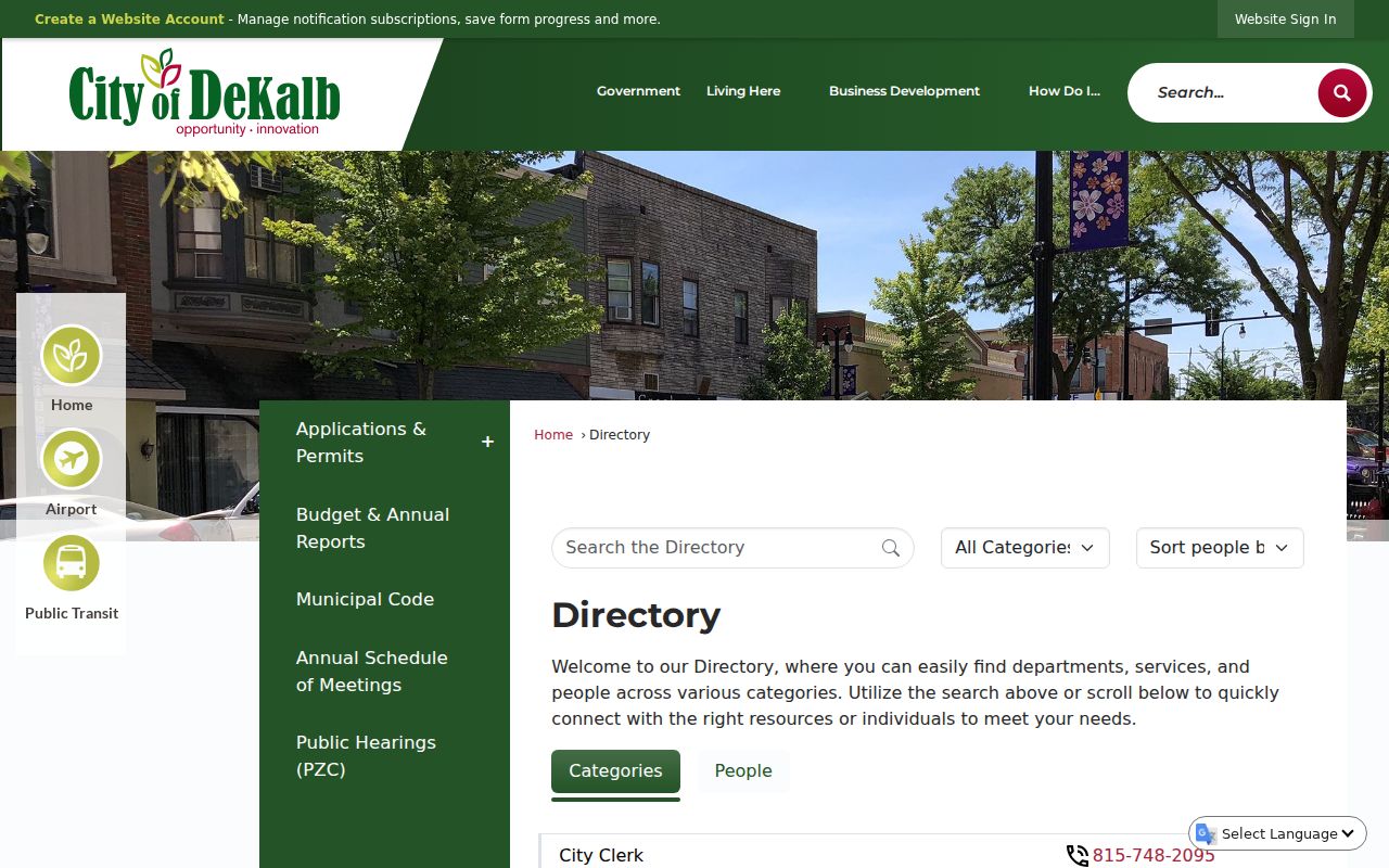 DeKalb city directory comparison with current city staff listings